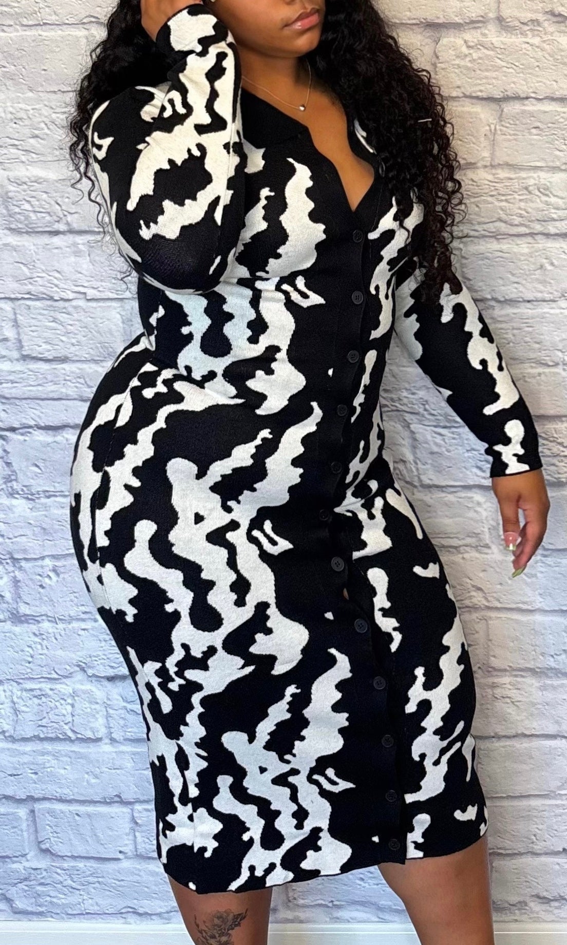 Inkblot Illusion Dress • Curve