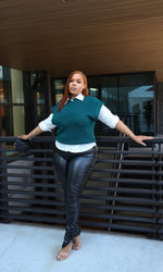 On The Green Knit Vest • Curve