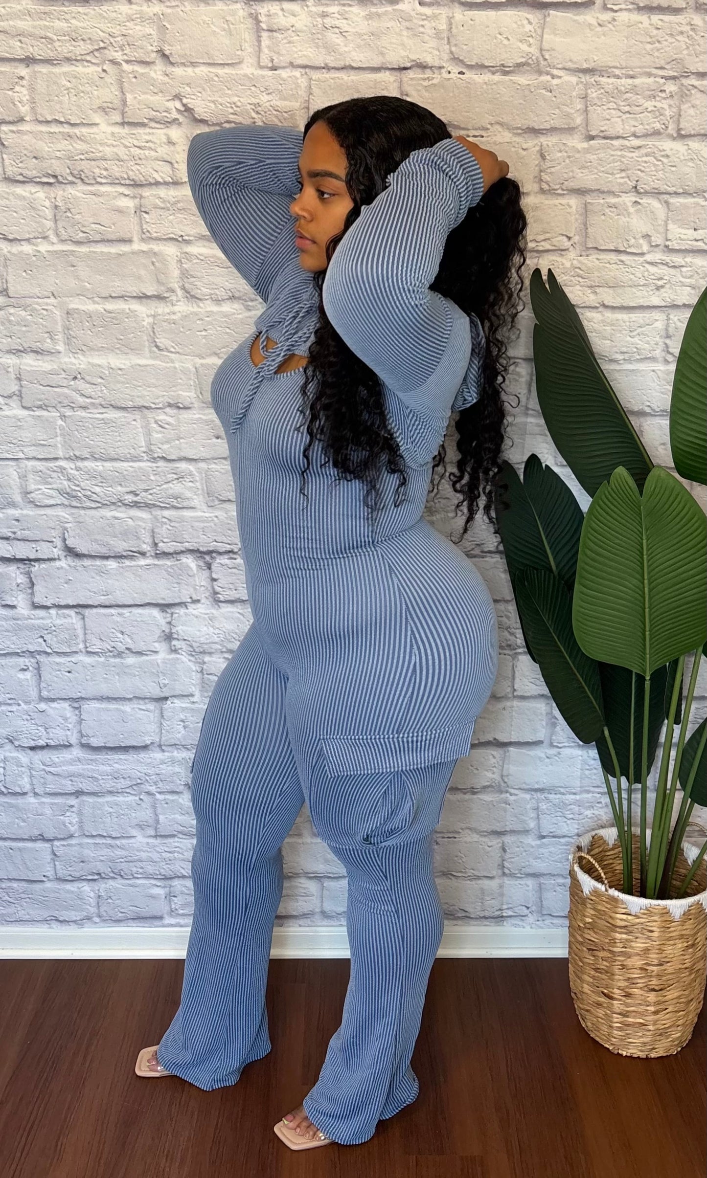 Invite Me Over 2 Pc Jumpsuit • Curve