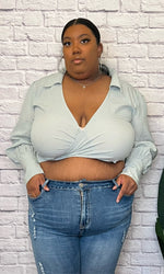Kansas Tie Front Crop Top • Curve
